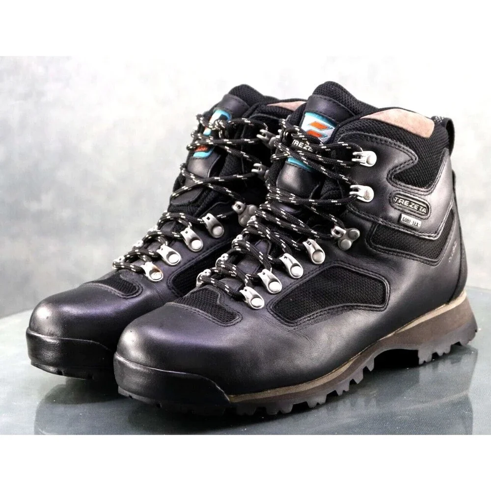 Trezeta Gore Tex Men's Waterproof Hiking Boots Size 8 Leather Black
